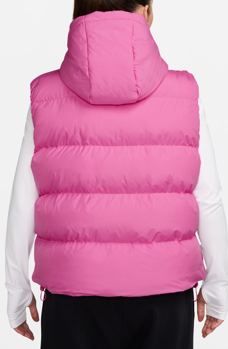 Nike Water Repellent Therma-FIT Hooded Puffer Vest, Alternate, color, Pink/ Sail