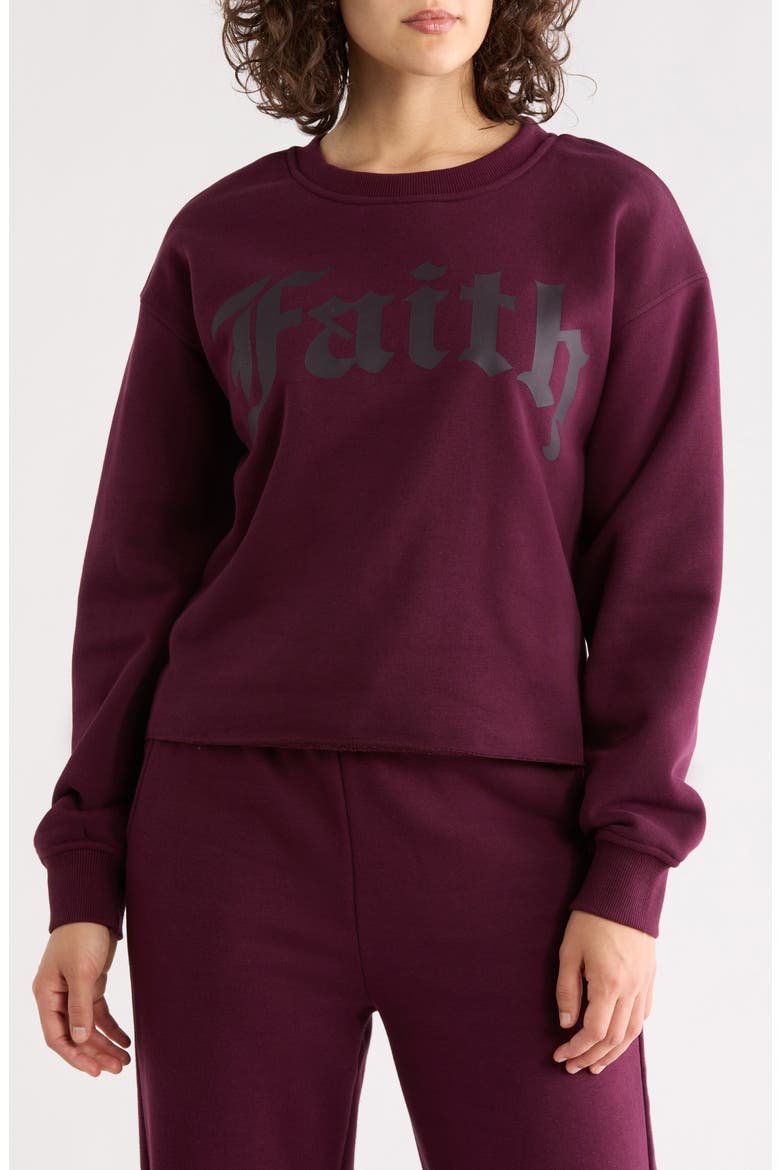 Logo Crewneck Sweatshirt, Main, color, WINE TASTING/ MALBEC