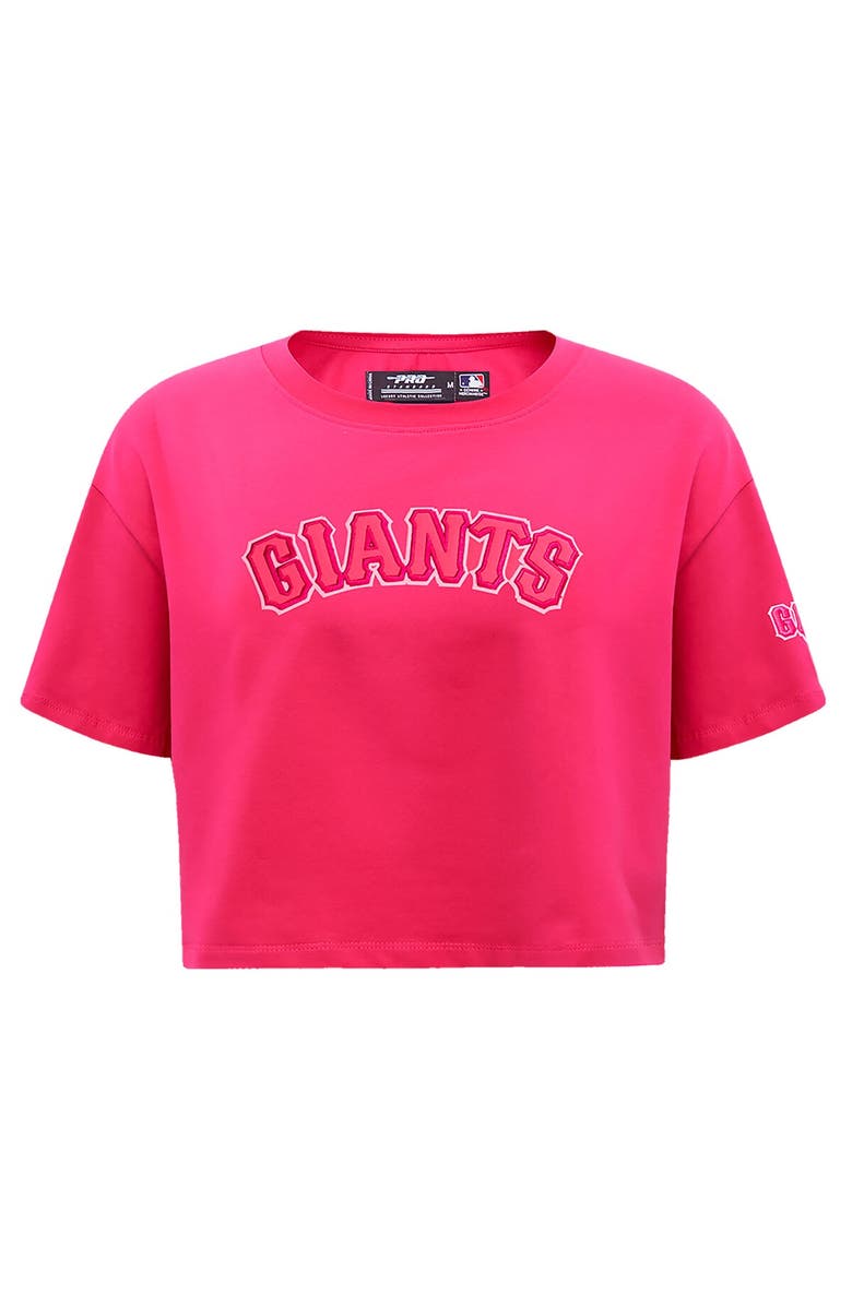 PRO STANDARD Women's Pro Standard Pink San Francisco Giants Triple Pink Boxy Cropped T-Shirt, Alternate, color, Pink