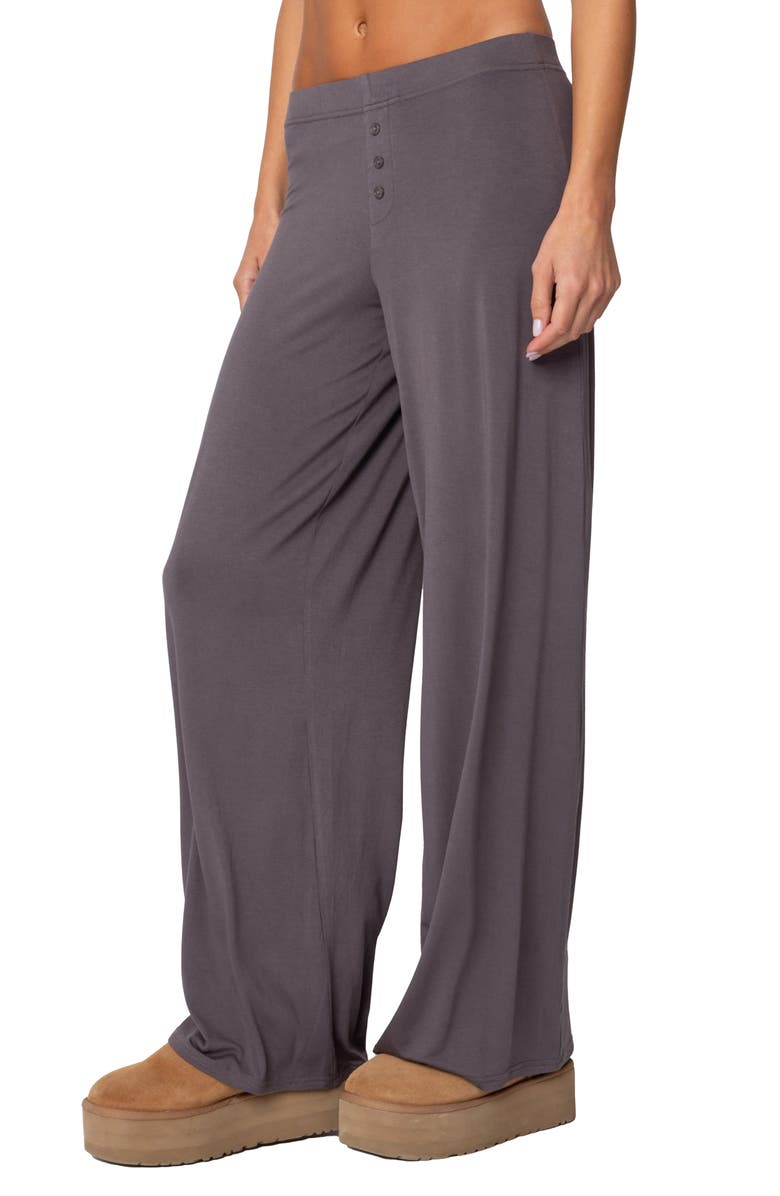 EDIKTED Kait Low Rise Wide Leg Pants, Alternate, color, Gray