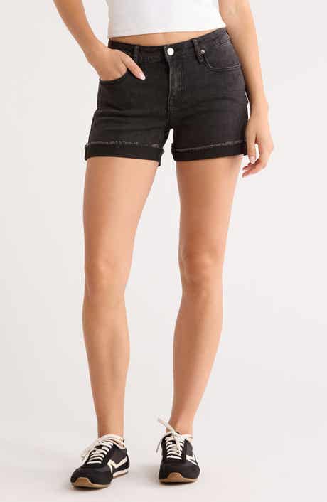 Vigoss Mid Rise Cuffed Denim Shorts