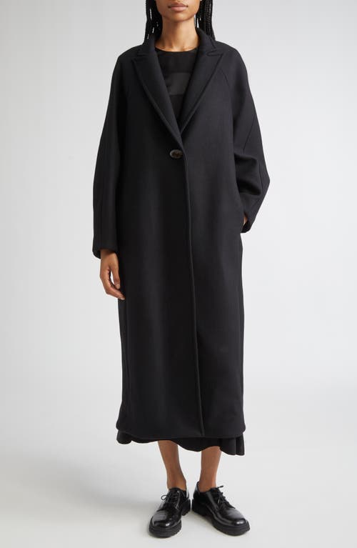 Partow Molly Long Wool Blend Coat In Black