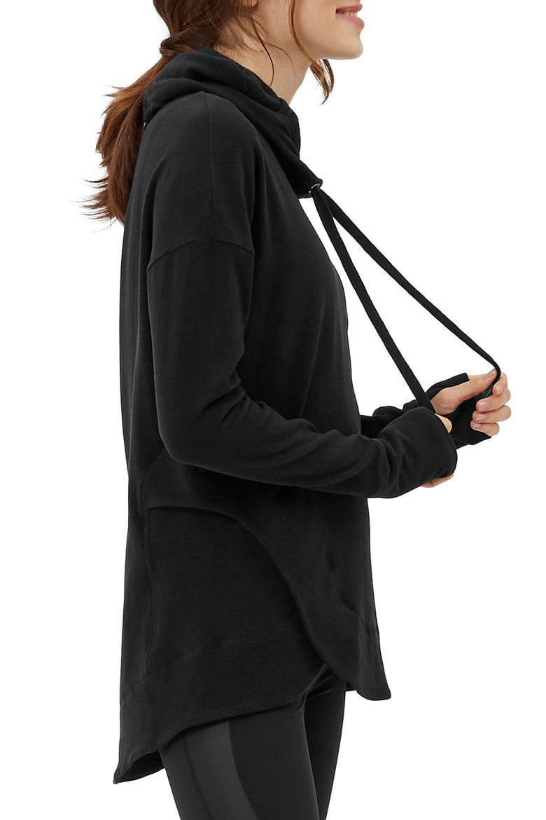 Invigorate Luxe Hoodie, Alternate, color, BLACK