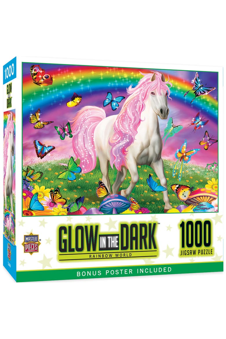 Glow in the Dark Rainbow 1000pc Puzzle, Main, color, Multicolor