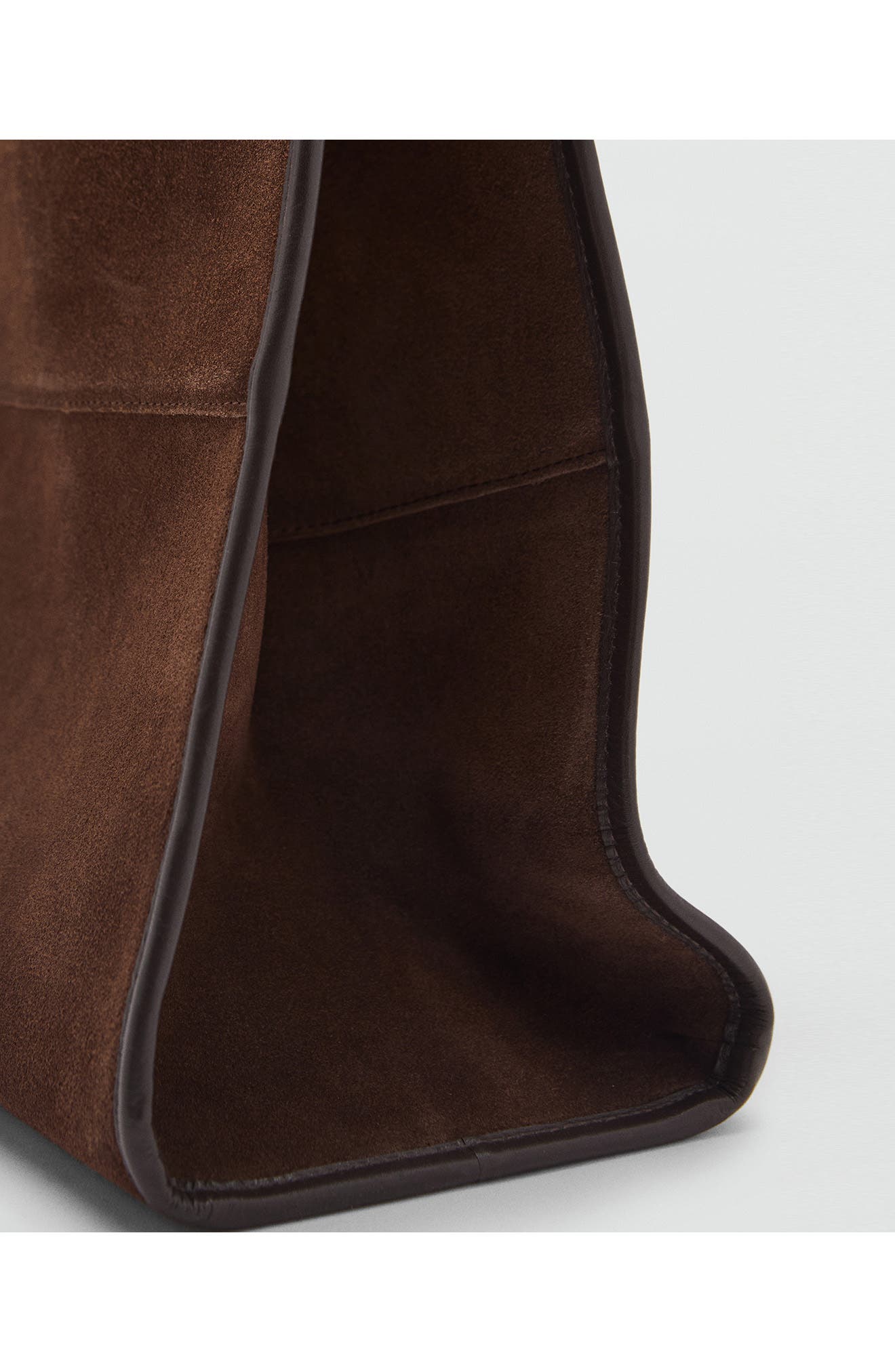 MANGO Leather Shopper Bag, Alternate, color, 