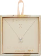 Leith Cubic Zirconia Initial Pendant Necklace