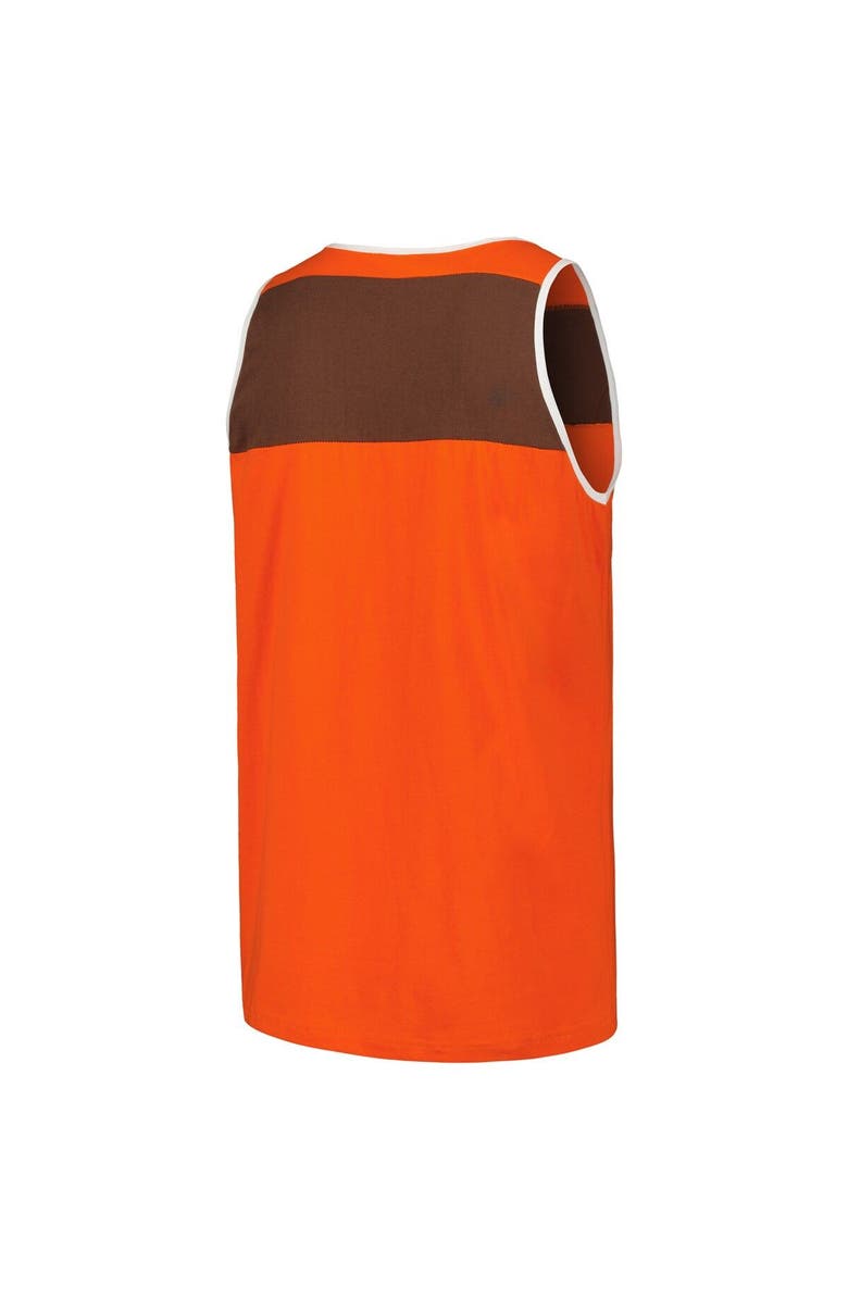 Mitchell & Ness Men's Mitchell & Ness Orange/Brown Cleveland Browns  Heritage Colorblock Tank Top, Alternate, color, Orange