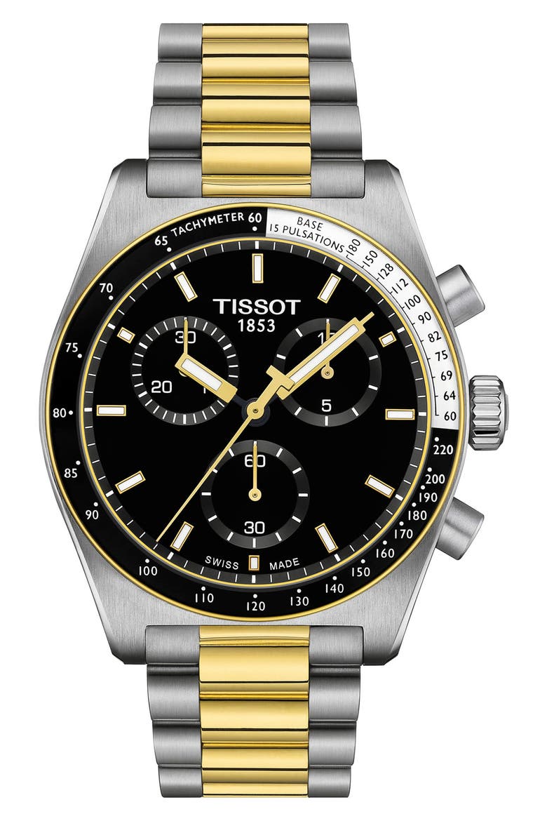 PR516 Bracelet Chronograph Watch, 40mm, Main, color, BLACK