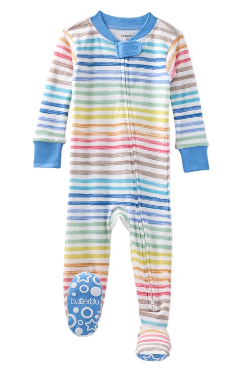 Cruz One-Piece Organic Cotton Footie Pajamas (Baby)