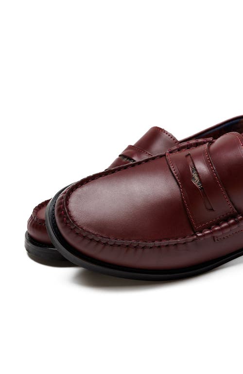Naked Wolfe Riviera Penny Loafer In Oxblood-snuff Leather