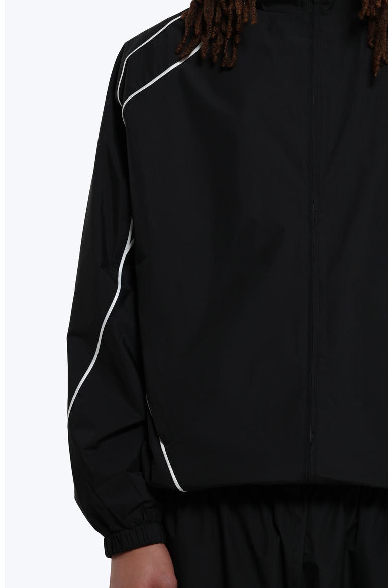 Regular Fit Ripstop Track Jacket, Alternate, color, BLACK