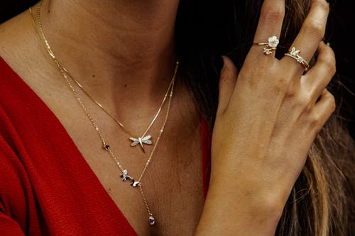 Arte Nova Jewellery Libelinha Necklace In Gold