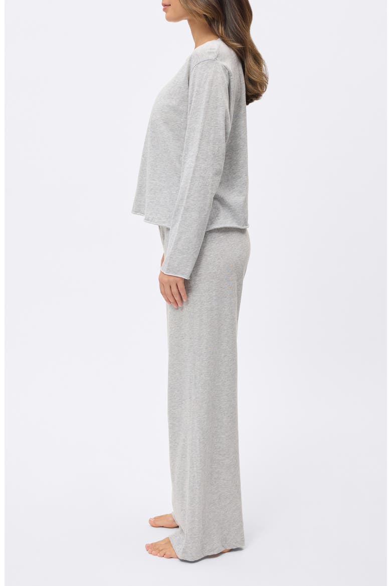 Jada Long Sleeve Organic Cotton Pajamas, Alternate, color, GREY