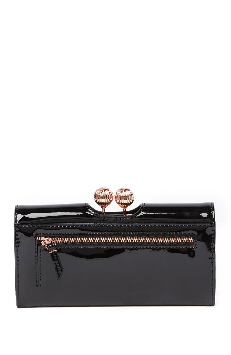 Ted Baker London Bobble Patent Leather Wallet, Alternate, color, 