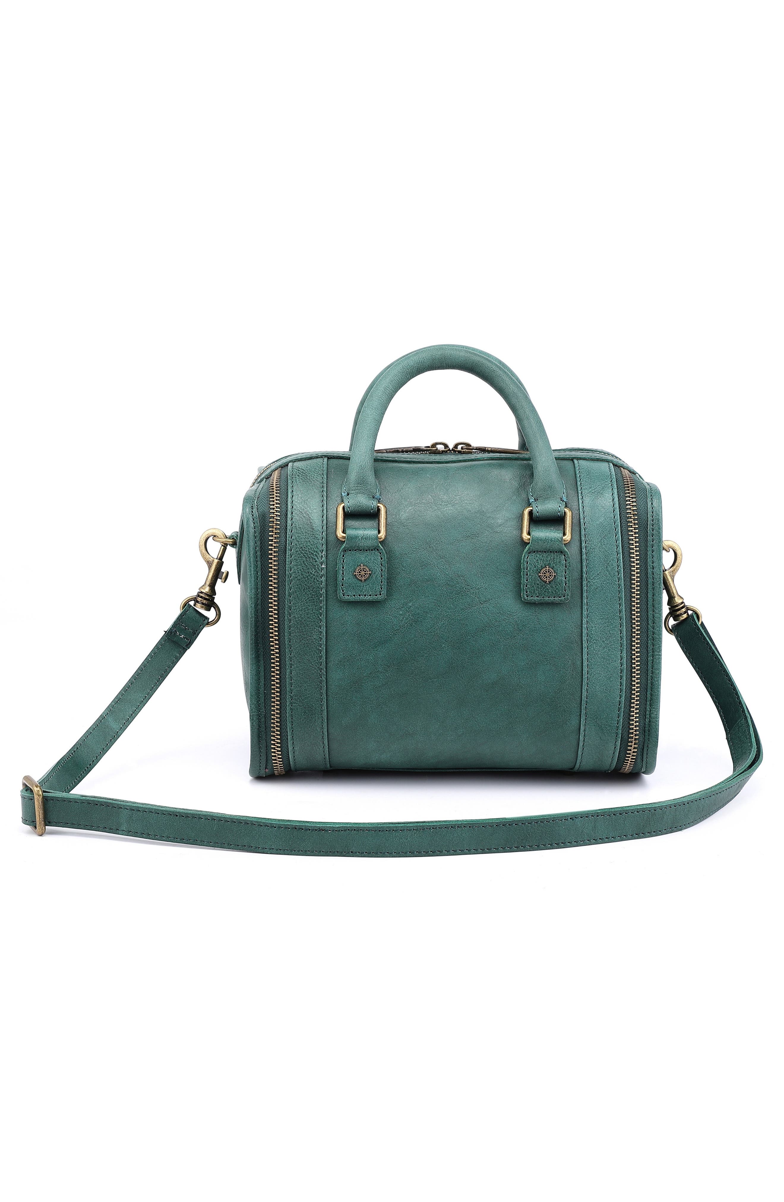 OLD TREND Mini Trunk Leather Crossbody Bag, Alternate, color, Vintage Green