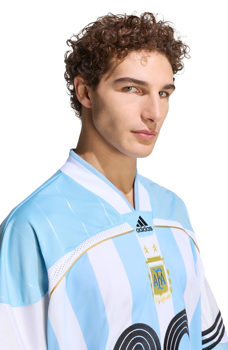 adidas AFA Argentina Oversize Jersey, Alternate, color, Clear Blue/White/Black