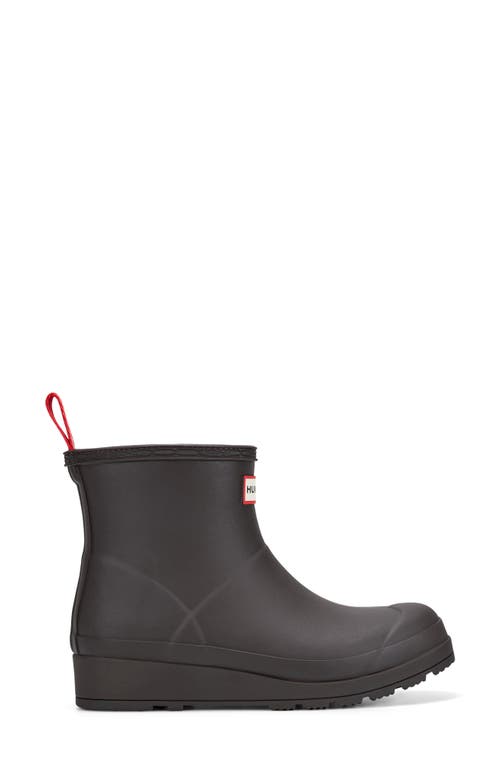 Hunter Play Short Faux Shearling Lined Waterproof Rain Boot In Brown