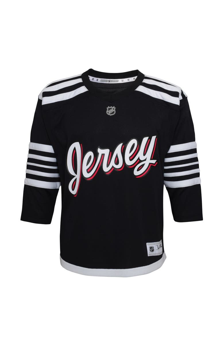 Outerstuff Youth Black New Jersey Devils 2021/22 Alternate Replica Jersey, Alternate, color, 