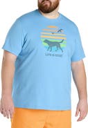 LIFE IS GOOD Big & Tall Dog Sunset Graphic Tee