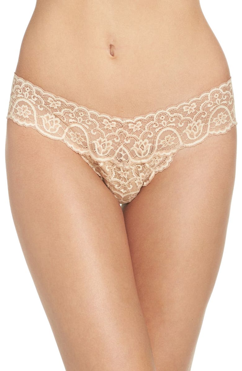 Commando 'Tulip' Lace Thong, Main, color, Ivory