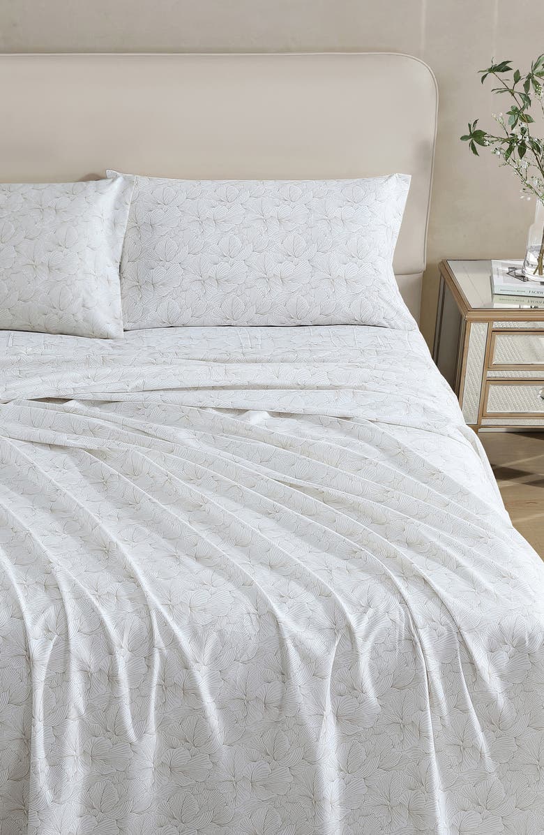 Tahari Inwood Four-Piece Queen Sheet Set, Alternate, color, Feather Gray (Taupe)