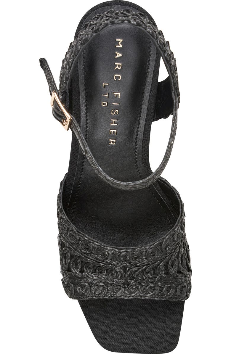 Marc Fisher LTD Chayse Ankle Strap Platform Sandal, Alternate, color, Black