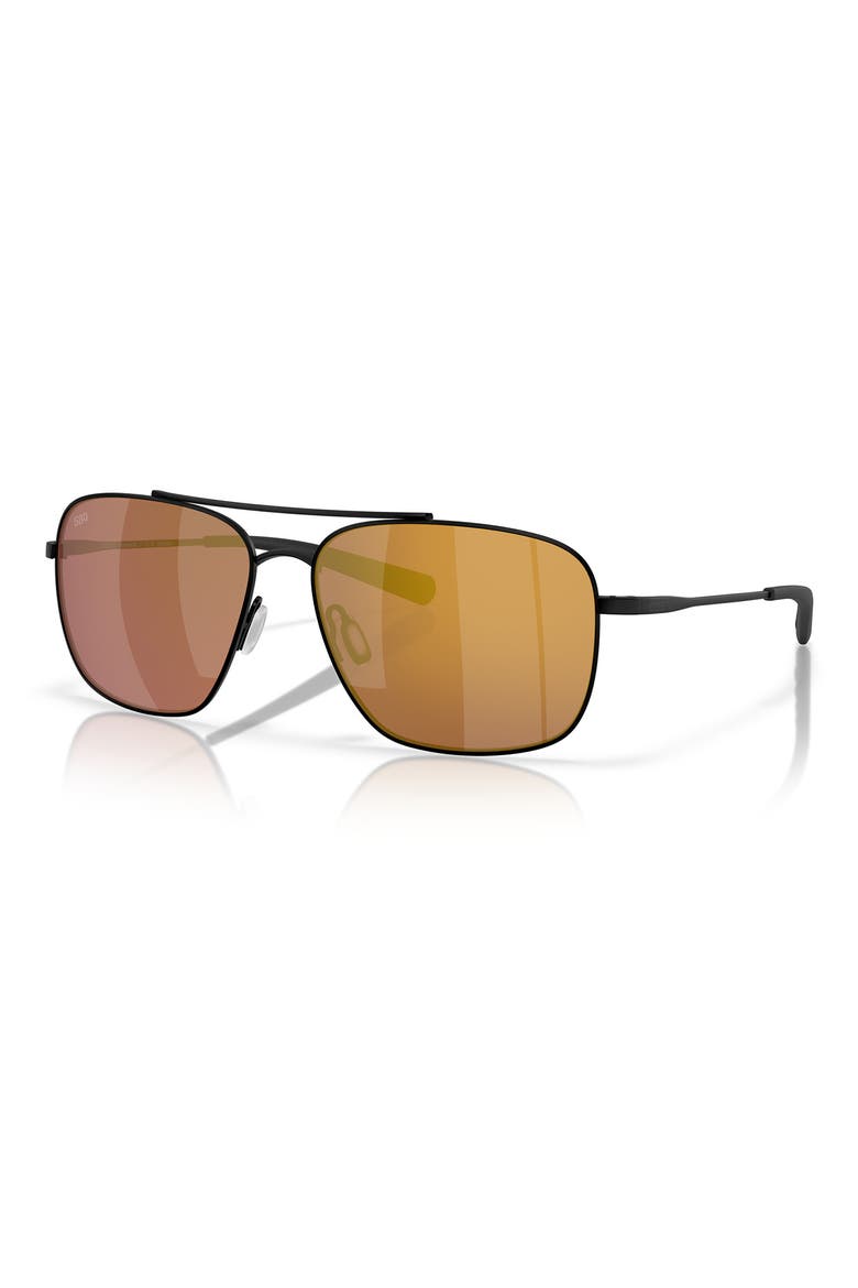 Canaveral 59mm Sunglasses, Alternate, color, SATIN BLACK / GOLD MIRROR 580G