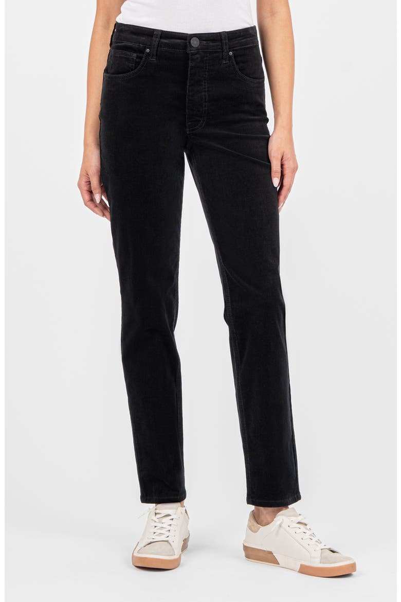 Rachael High Waist Corduroy Mom Jeans, Main, color, BLACK JM