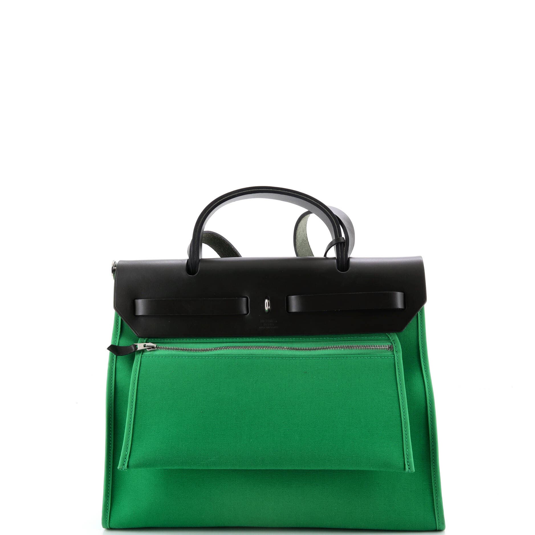Herbag Zip Leather and Toile 31, Alternate, color, Green