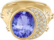 EDEN PRESLEY Celeste Semiprecious Stone & Diamond Pinky Ring