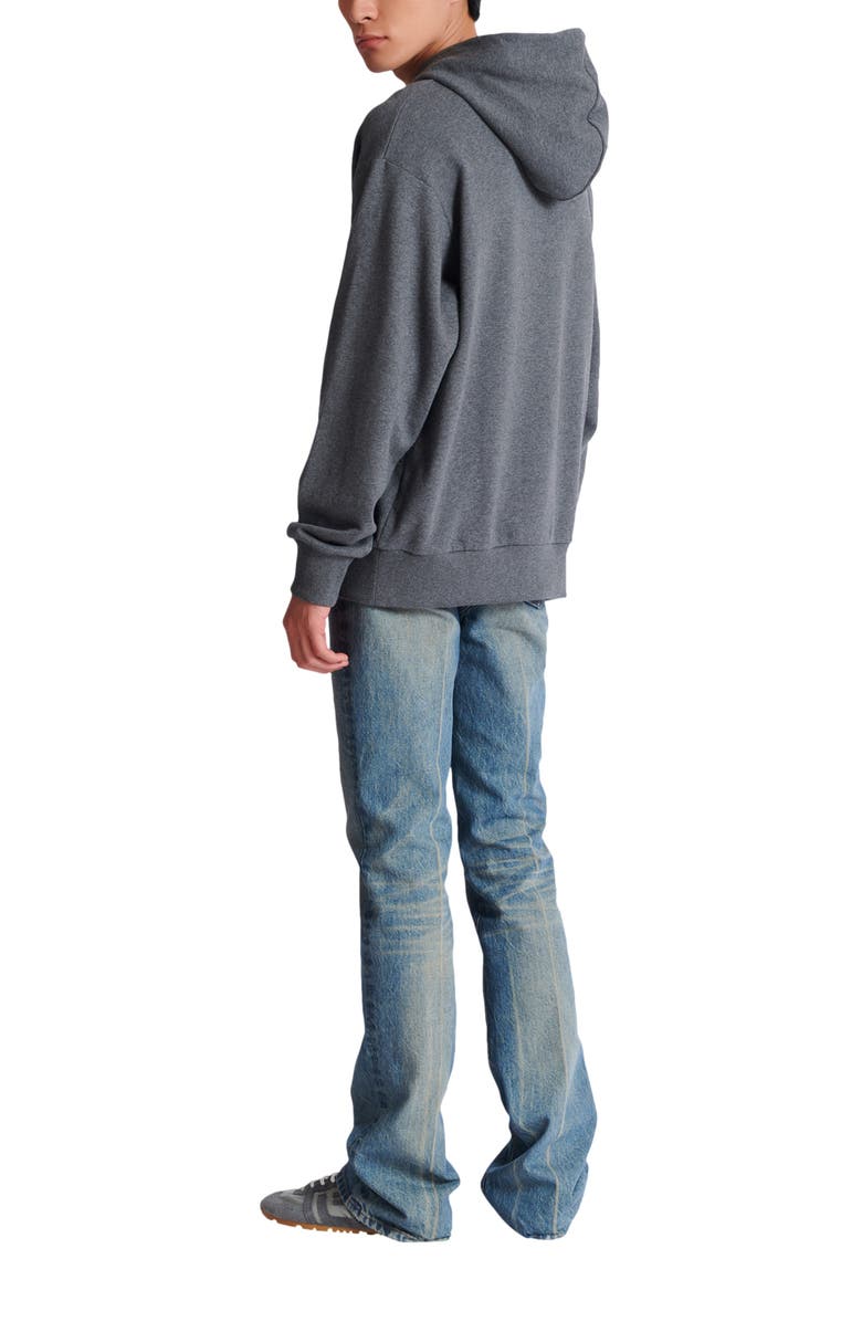 Balmain Printed hoodie, Alternate, color, Grey