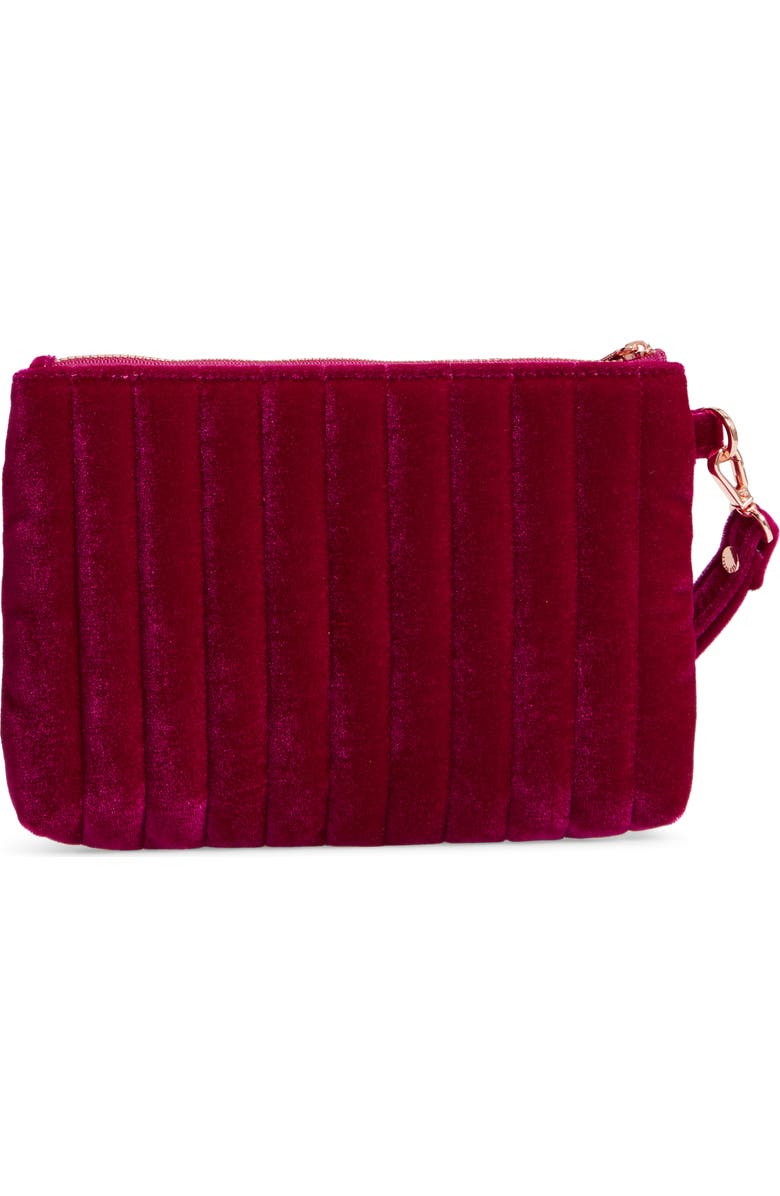 Ted Baker London Junie Bow Quilted Velvet Wristlet, Alternate, color,