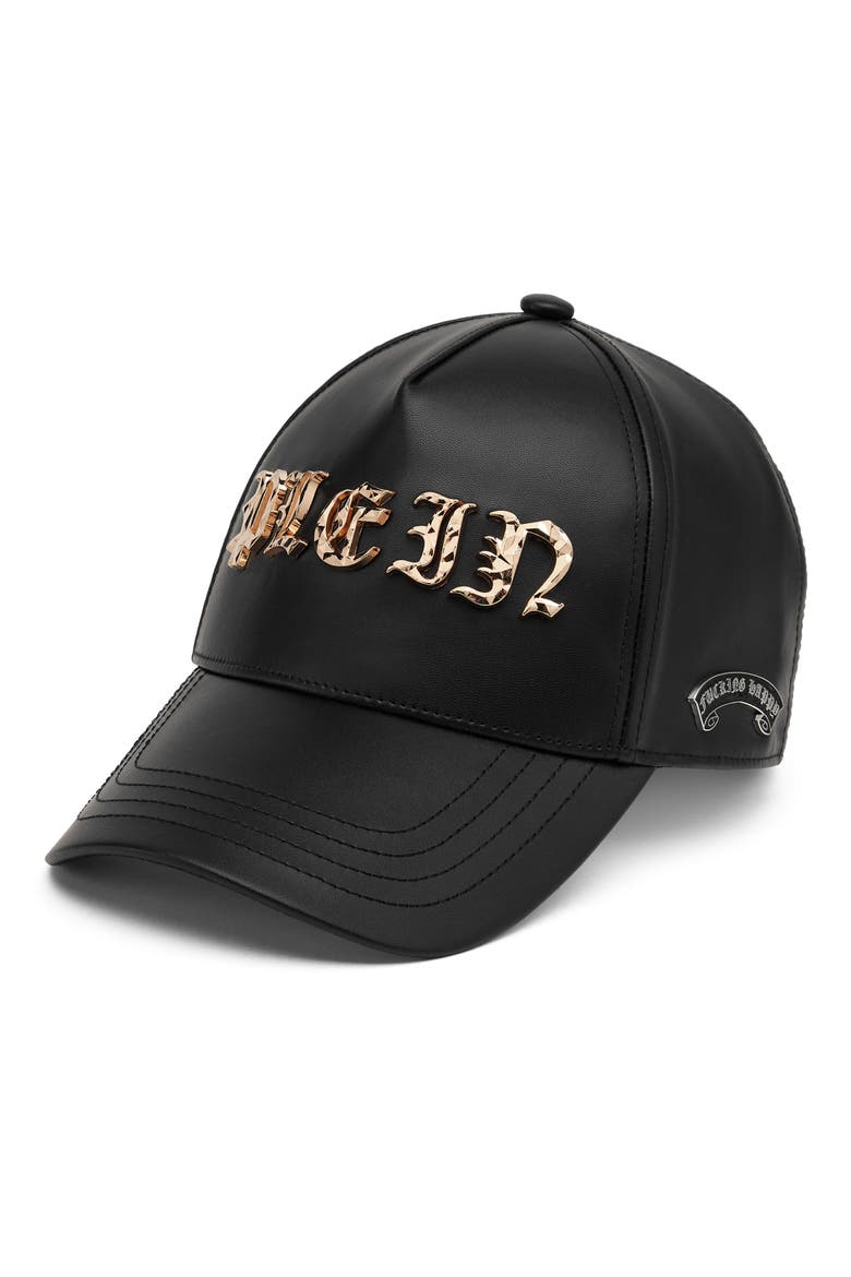 Baseball Cap Gothic Plein Unisex, Main, color, black/blackmatt