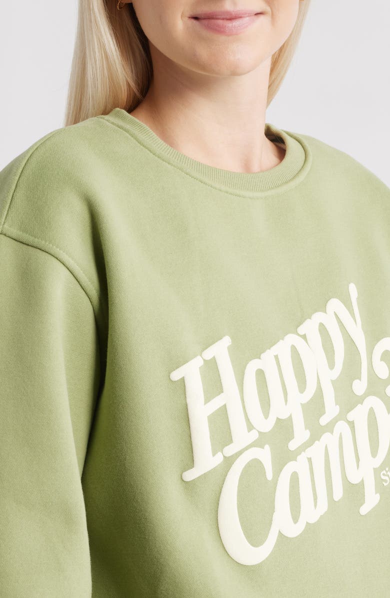 HAPPY CAMP3R Cotton Blend Sweatshirt, Alternate, color, Matcha