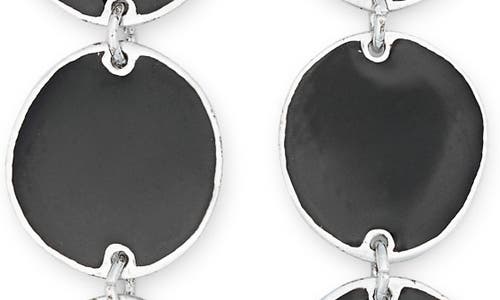 Karine Sultan Black Enamel Coin Bracelet In Metallic