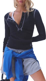 Free People Ace the Game Henley Layer