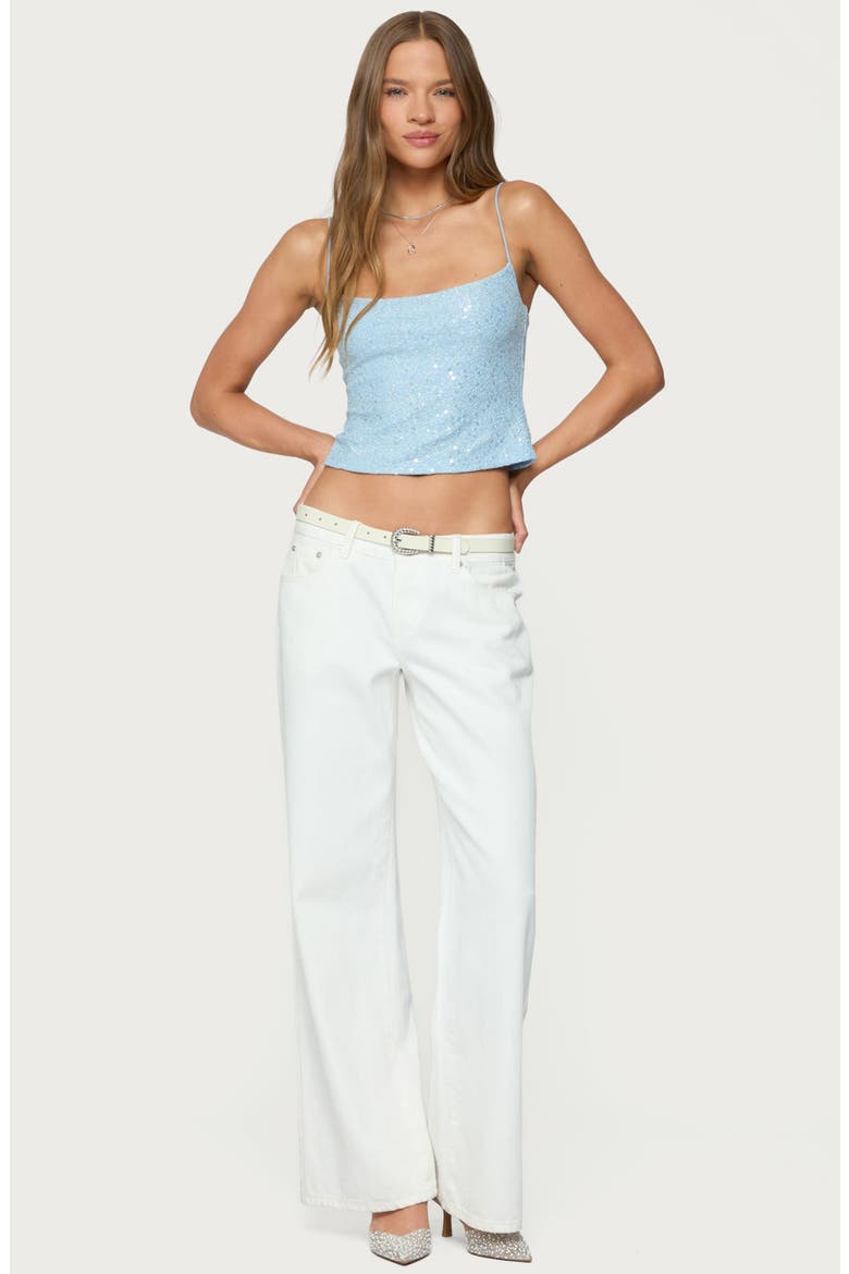 Sequin Crop Camisole, Alternate, color, LIGHT-BLUE