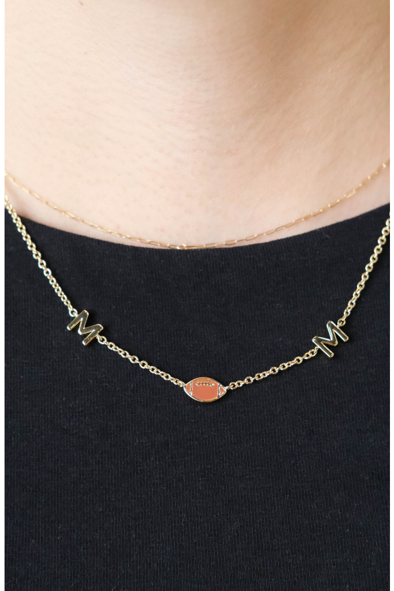 Football Mom Necklace, Alternate, color, Football