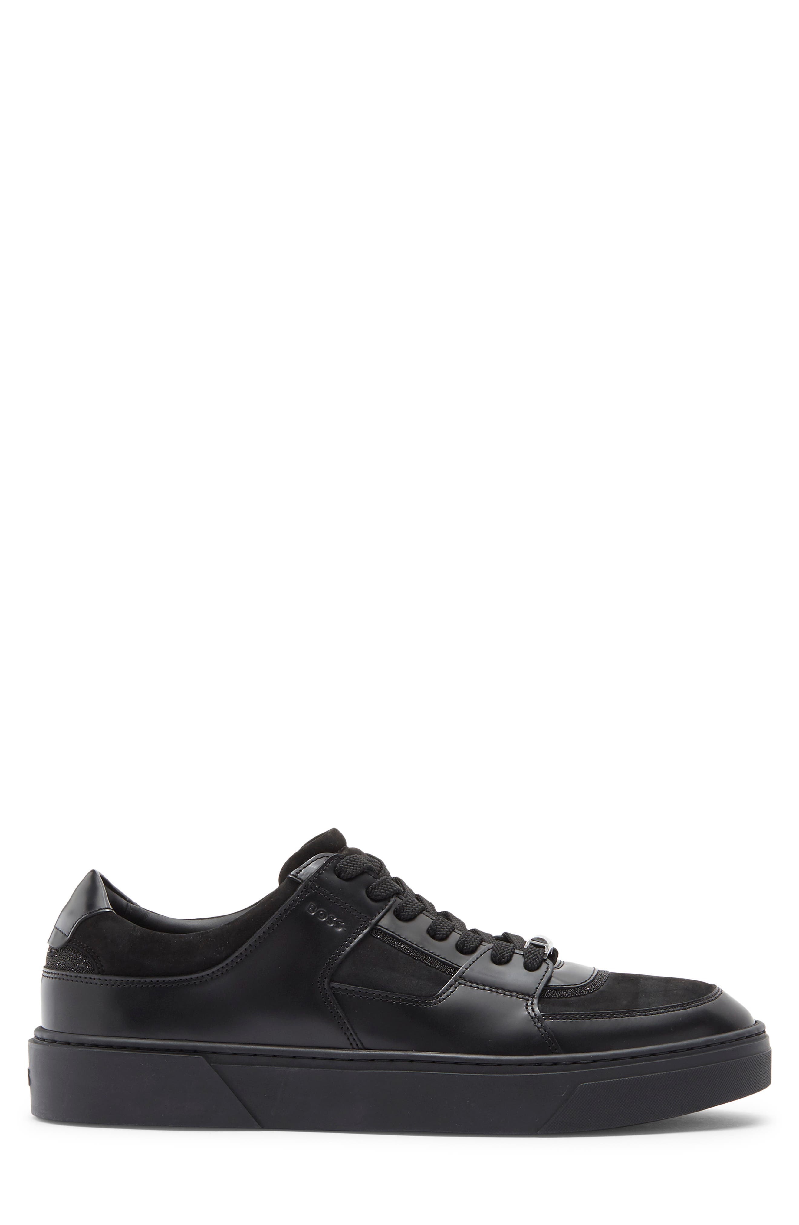 BOSS Gary Tenn Sneaker, Alternate, color, Black