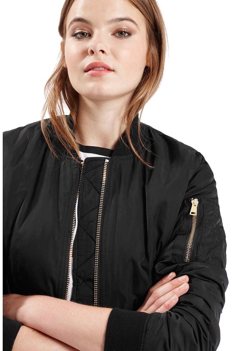 MA1 Bomber Jacket, Alternate, color, BLACK