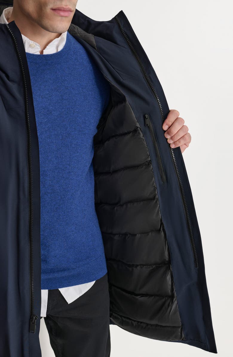 DKNY Stretch Arctic Hooded Jacket, Alternate, color, Navy