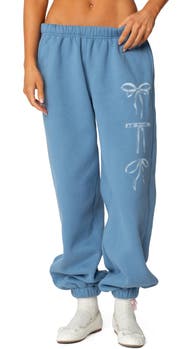 EDIKTED Bow Bliss Oversized Sweatpants
