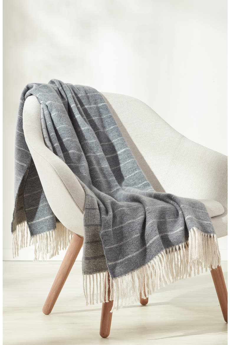 Woven Fringe Throw Blanket, Alternate, color, GREY ONYX