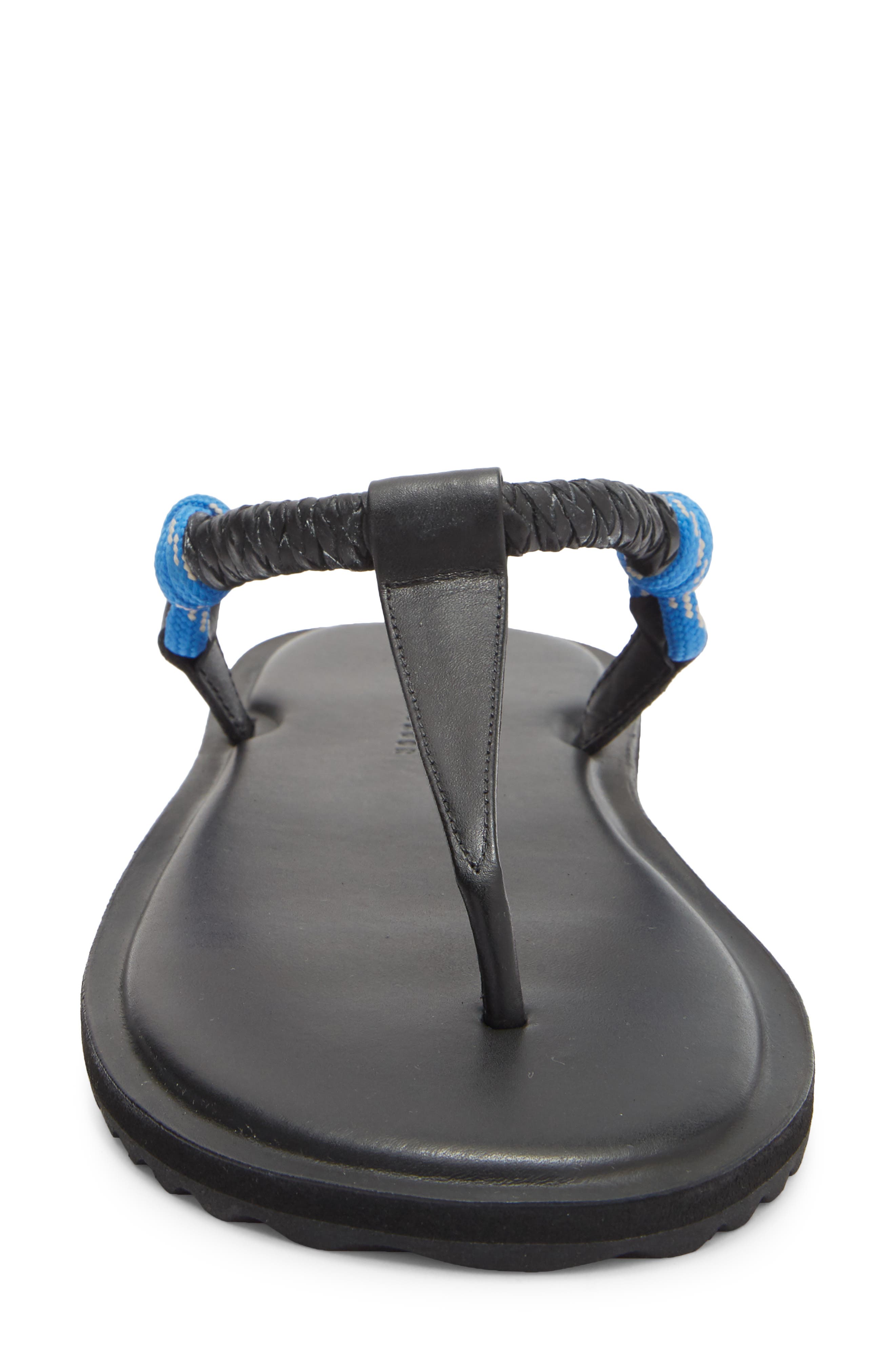 Freda Salvador Knotted T-Strap Sandal, Alternate, color, Cobalt Rope Combo