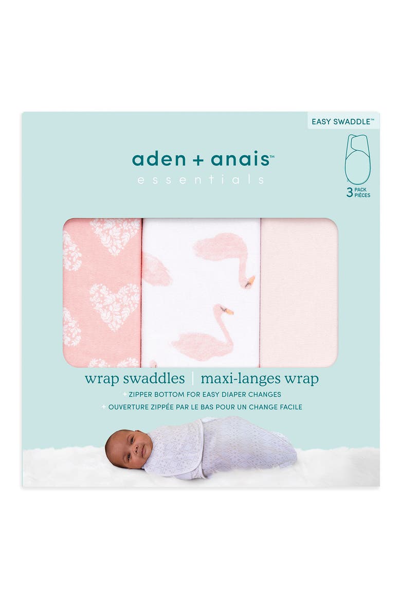 Aden & Anais Essentials Wrap Swaddle - Set of 3, Alternate, color, BRIAR ROSE