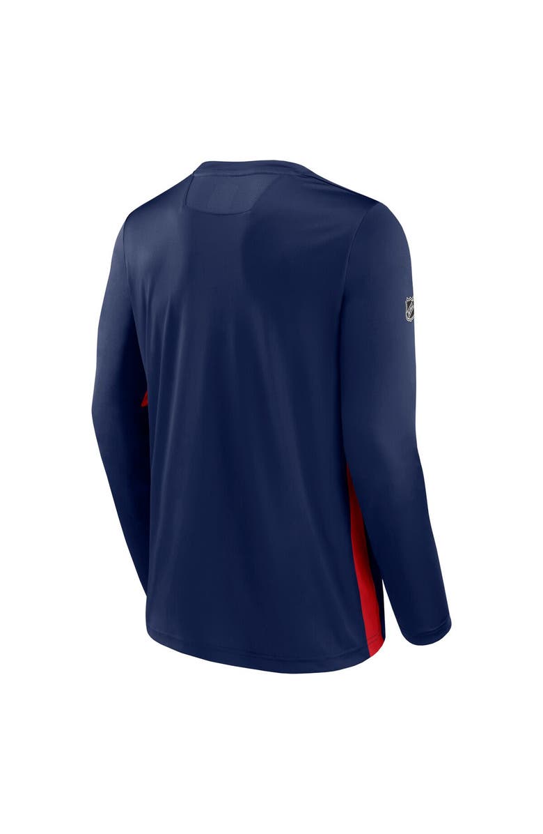 FANATICS Men's Fanatics Navy Washington Capitals Authentic Pro Rink Performance Long Sleeve T-Shirt, Alternate, color, 