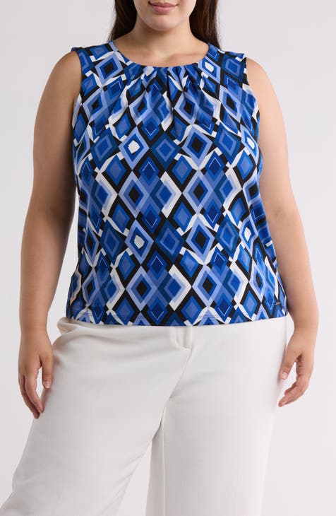 Player Geo Print Sleeveless Top (Plus)