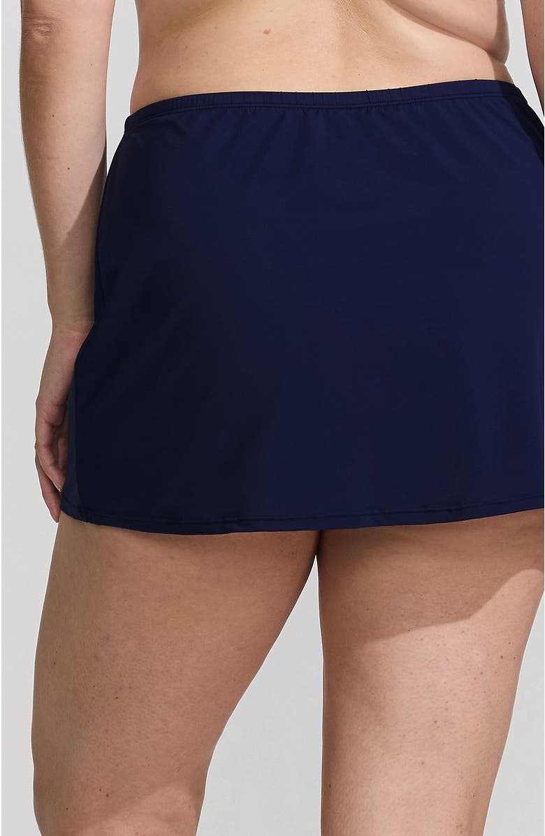 Lands' End Slender Separates Tummy Control Swim Skirt Swim Bottoms, Alternate, color, Deep Sea Navy
