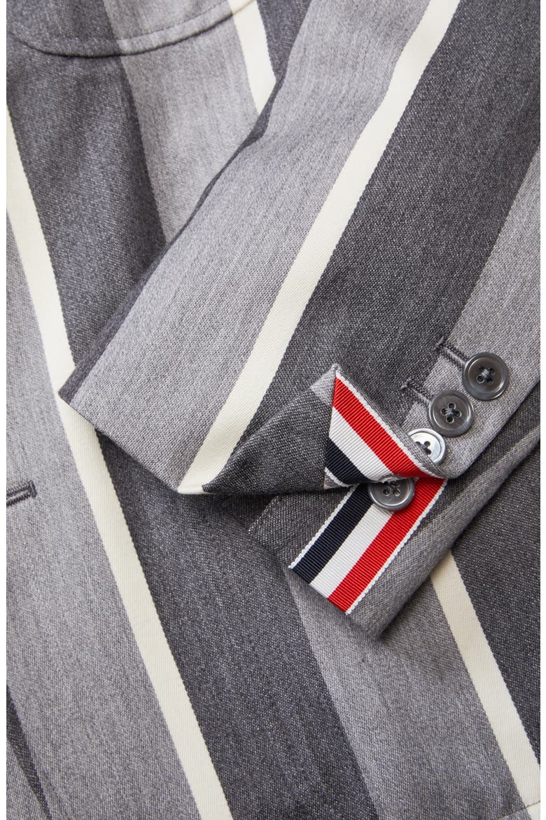 Stripe Wool & Cotton Jacket (Nordstrom Exclusive), Alternate, color, MED GREY