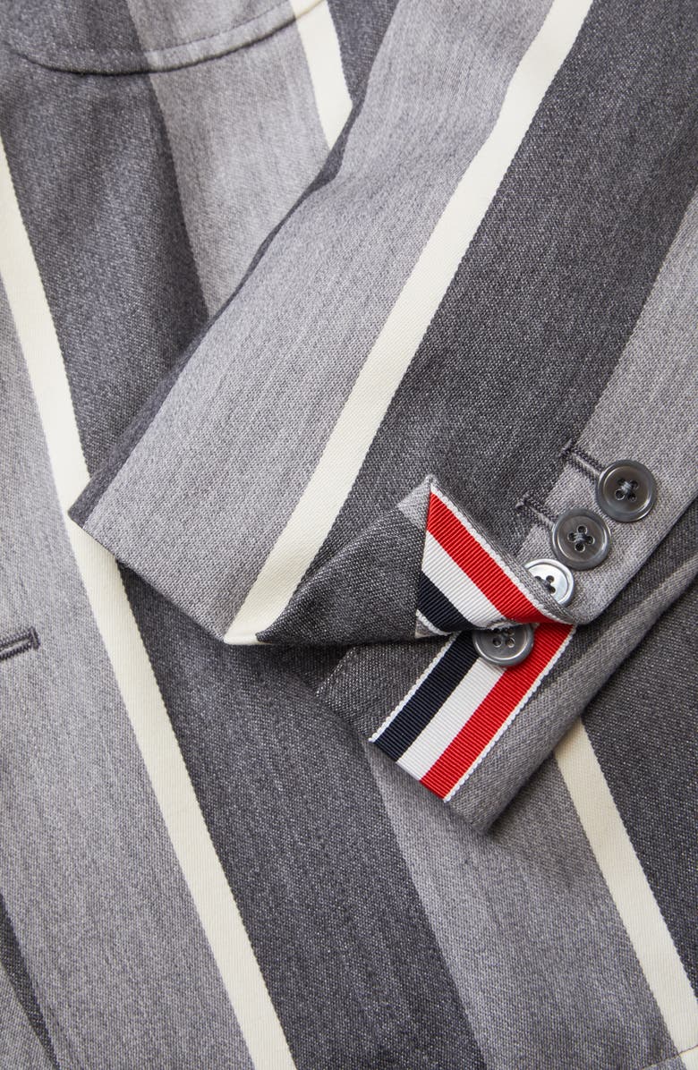 Thom Browne Stripe Wool & Cotton Jacket, Alternate, color,